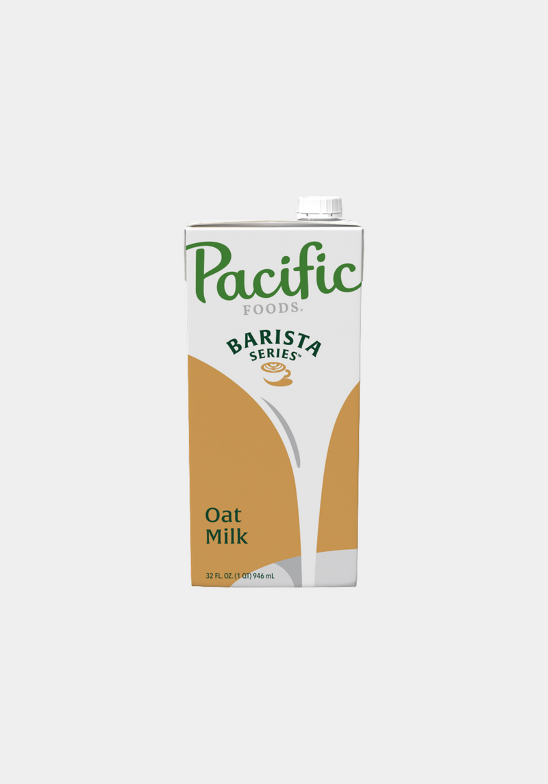 Carton of Pacific Foods Barista Series Oat Milk on a white background