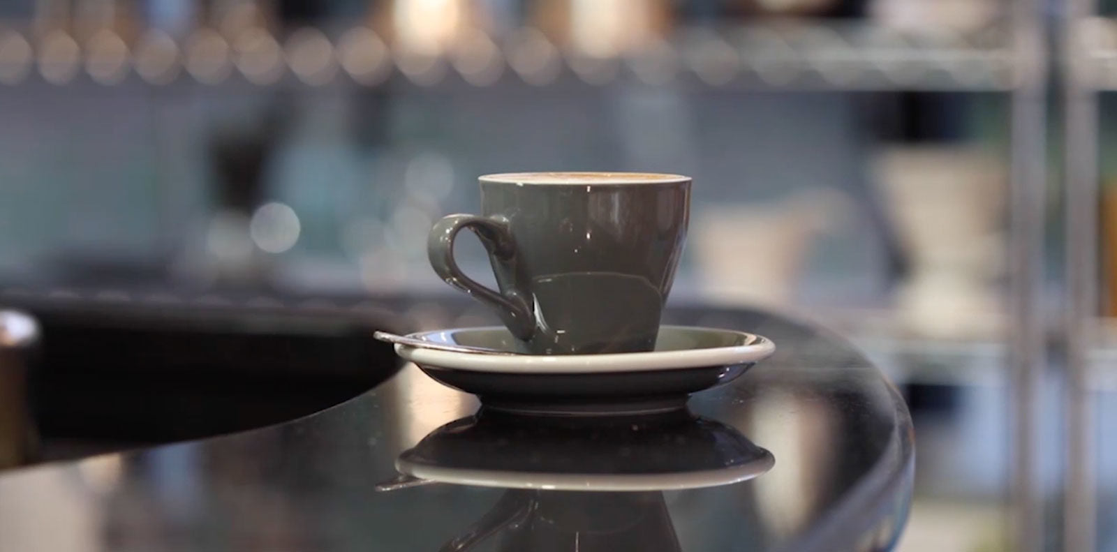 A cup of coffee on a saucer